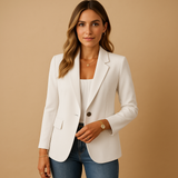 Women's Fitted Blazer Tailored Single Button - Smart Casual Wear