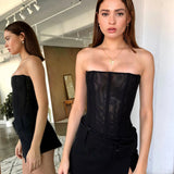 Women's Strapless Shapewear Bodysuit Slim Fit Seamless - Everyday Wear