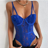 Women's Lace Bodysuit Corset Style Spaghetti Strap - Date Night