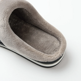 Men's Clog Slippers Textured Faux Fur Trim - Indoor House Wear