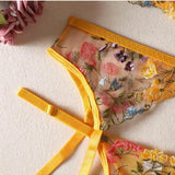 Women's Lingerie Set Embroidered Sheer 3 Piece - Date Night