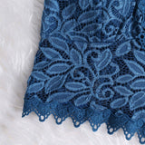 Women's Floral Lace Bralette V-Neck Crop Top - Casual Wear