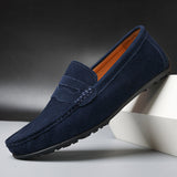 Men's Suede Penny Loafers Slip-On - Casual Business Wear