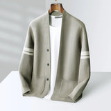 Men's Cardigan Sleeve Stripes - Casual Smart Wear