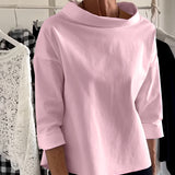 Women's Blouse Boat Neck Drop Shoulder - Office Casual Wear