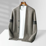 Men's Cardigan Sleeve Stripes - Casual Smart Wear