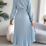 Women's Midi Dress Pleated Skirt - Semi Formal Occasion