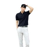 Men's Polo Shirt Vertical Ribbed Slim Fit - Smart Casual
