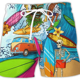 Men's Swim Shorts Drawstring Waist - Beach Vacation Wear