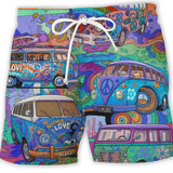 Men's Swim Shorts Drawstring Waist - Beach Vacation Wear
