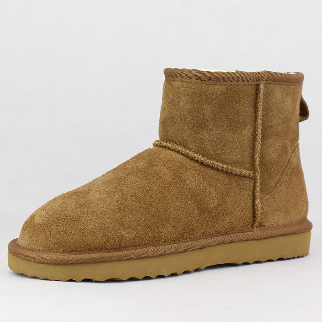 Women's Plush Ankle Boots - Winter Wear