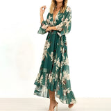 Women's Maxi Dress Floral Pattern - Outdoor Event