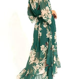 Women's Maxi Dress Floral Pattern - Outdoor Event