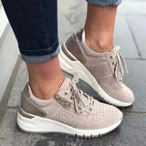 Women's Lace-Up Sneakers Chunky Sole Colorblock - Casual Walking
