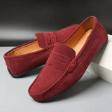 Men's Suede Penny Loafers Slip-On - Casual Business Wear