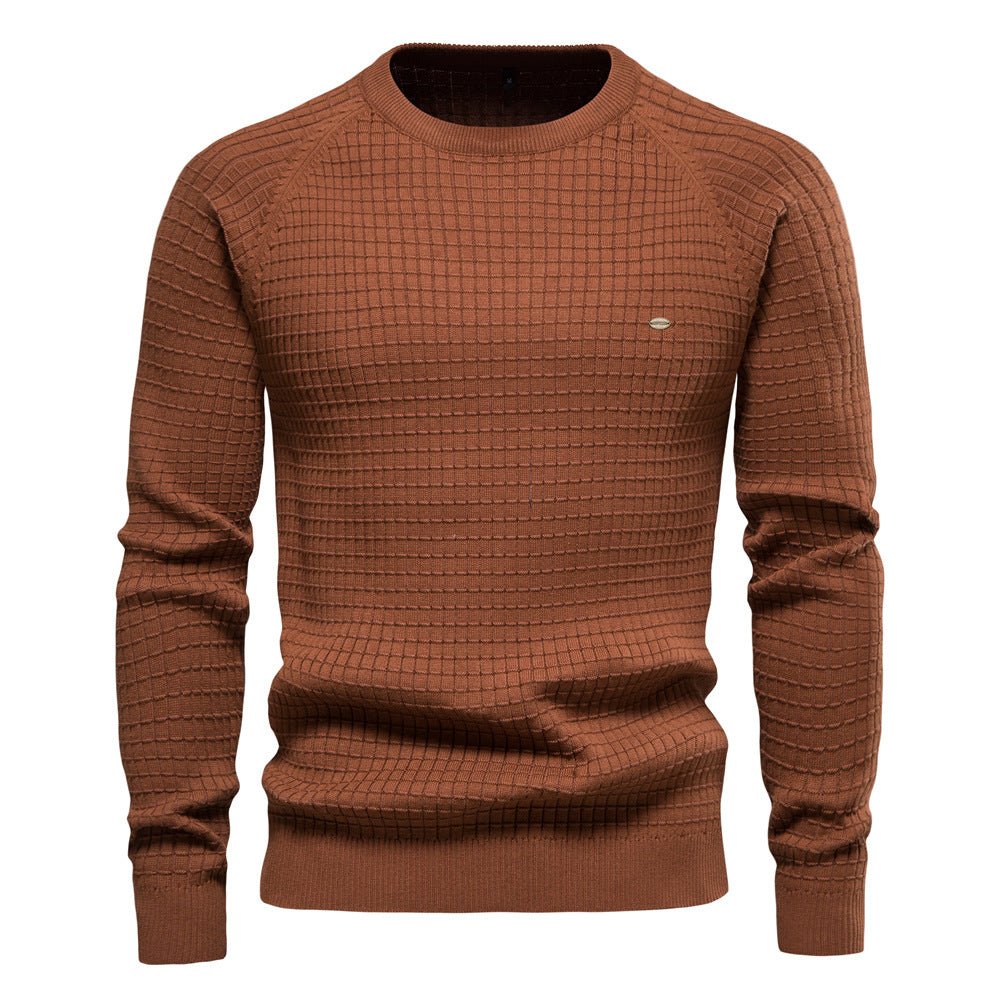 Men's Crewneck Pullover Knit Sleeve - Smart Casual Wear
