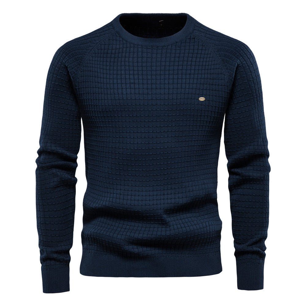 Men's Crewneck Pullover Knit Sleeve - Smart Casual Wear