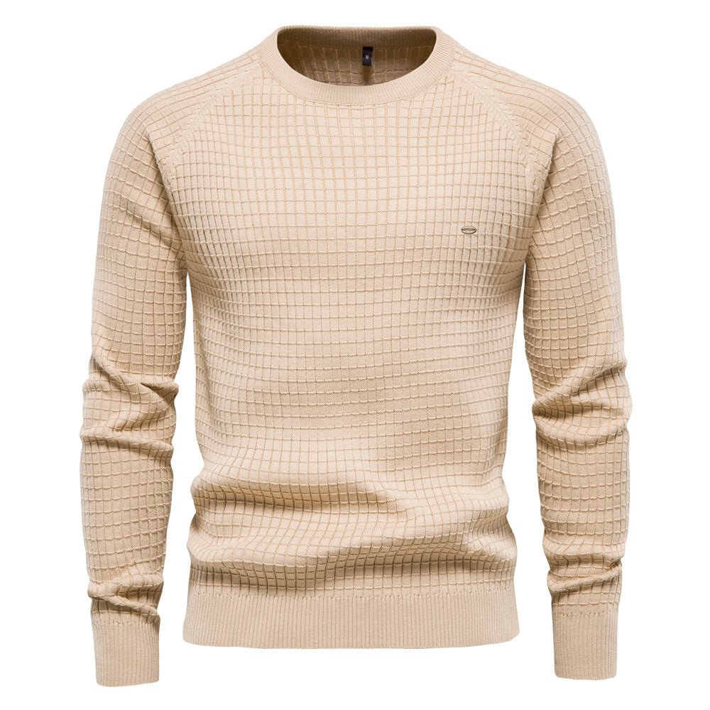 Men's Crewneck Pullover Knit Sleeve - Smart Casual Wear