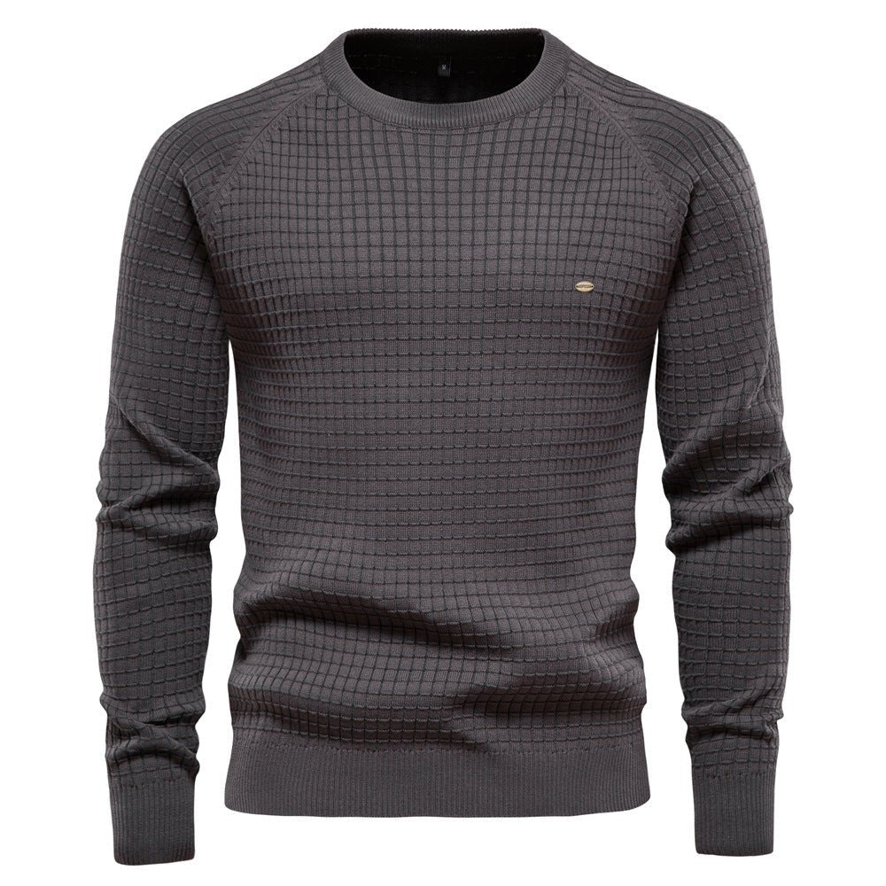 Men's Crewneck Pullover Knit Sleeve - Smart Casual Wear