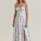 Women's Midi Dress Floral Print - Summer Outing