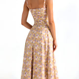 Women's Midi Dress Floral Print - Summer Outing