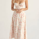 Women's Midi Dress Floral Print - Summer Outing