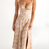 Women's Midi Dress Floral Print - Summer Outing