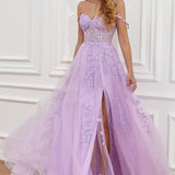 Women's A-Line Ball Gown Floral Lace - Evening Formal Wear