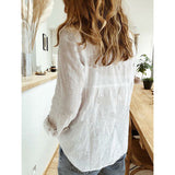 Women's Button-Up Blouse Bird Print - Casual Wear